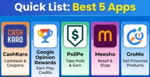 Quick List: Best 5 Apps alt