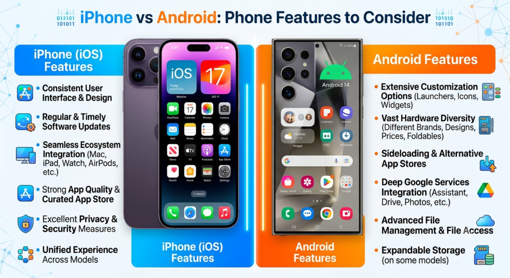 Phone Features to Consider: iPhone vs Android