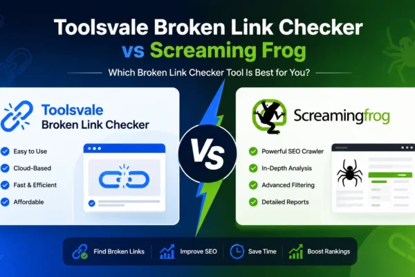 toolsvale broken link checker vs screaming frog
