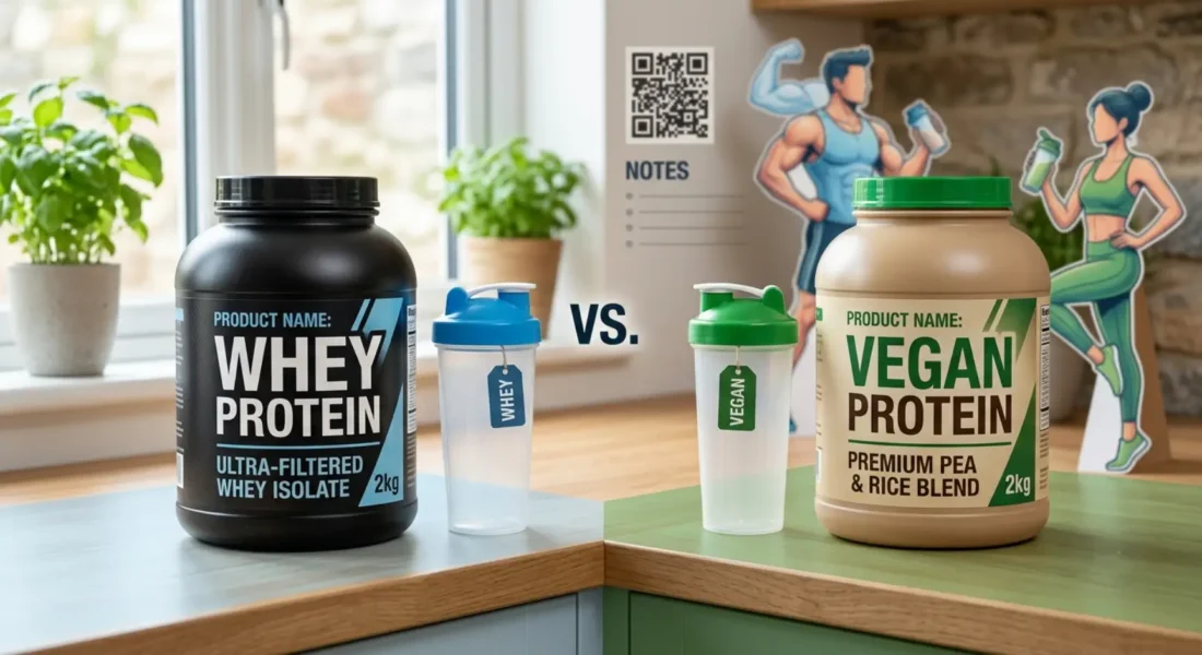 Whey Protein vs Vegan Protein image alt